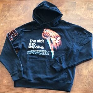 John Carpenter's Black Stay Alive Halloween Graphic Hoodie Size Small